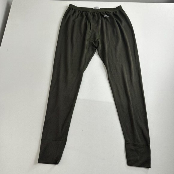 Carhartt Waffle Base Layer Pants Joggers Mens Size XL Green Active Thermal - Picture 1 of 8